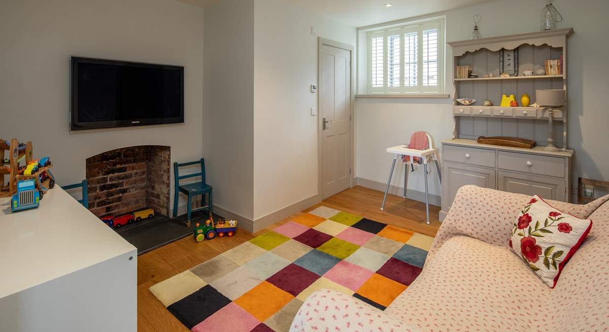 Fun time begins, this wonderful playroom/snug has enough toys to keep children amused all holiday, you may have to drag them away.