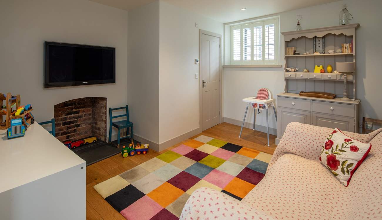 Fun time begins, this wonderful playroom/snug has enough toys to keep children amused all holiday, you may have to drag them away.
