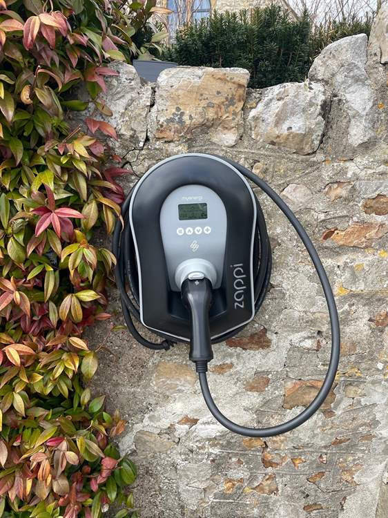 Musbury Chapel has a very useful electric car charging point.