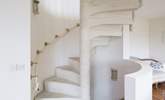 Stunning spiral staircase which takes you up to the main bedroom, down to the garden-room and out to the stunning walled rose garden. - Thumbnail Image