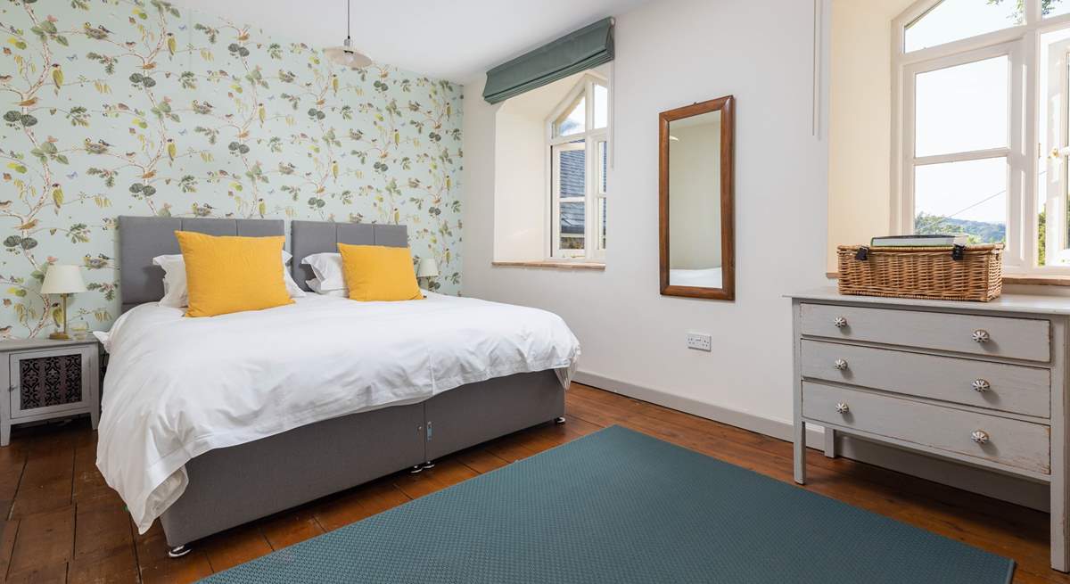 Bedroom one offers oodles of space and luxurious touches. This super-king bed also splits into two single beds, offering you extra flexibility when it comes to sleeping arrangements.