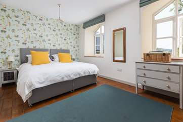 Bedroom one offers oodles of space and luxurious touches. This super-king bed also splits into two single beds, offering you extra flexibility when it comes to sleeping arrangements.