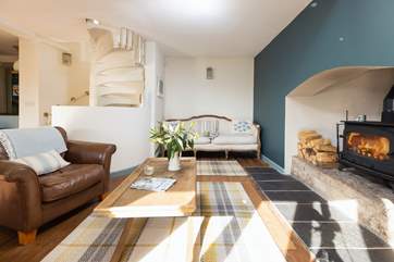 The fabulous woodburner sets this beautiful area off perfectly.