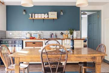 The kitchen is such a welcoming space, which leads into bedroom one.
