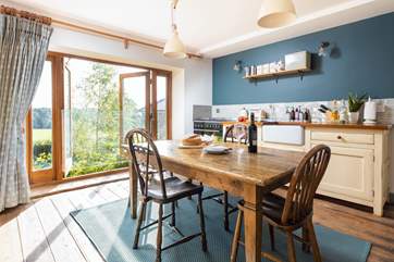 Whipping up a feast in this beautiful kitchen is such a pleasure. Especially with such stunning views!
