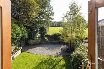 Stunning views over the garden and out over the rolling countryside can be enjoyed from the living areas.