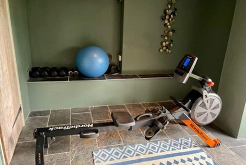 New gym equipment has been placed in the garden-room for your pleasure. This equipment is for guest use, however, please use it responsibly and at your own risk.