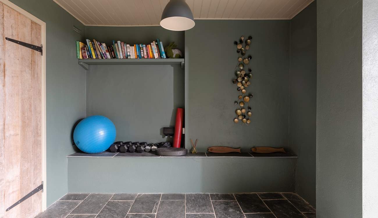 Gym equipment has been placed in the garden-room for your pleasure. This equipment is for guest use, however, please use it responsibly and at your own risk.