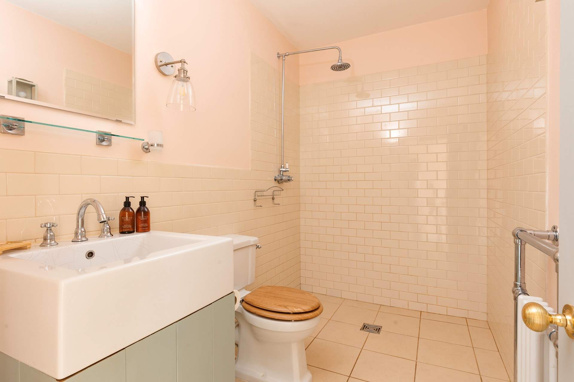 Bedroom one links to this fabulous wet-room en suite.