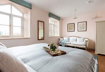 Bedroom one offers oodles of space and luxurious touches. This super-king bed also splits into two single beds, offering you extra flexibility when it comes to sleeping arrangements.