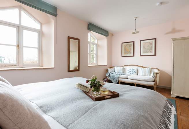 Bedroom one offers oodles of space and luxurious touches. This super-king bed also splits into two single beds, offering you extra flexibility when it comes to sleeping arrangements.