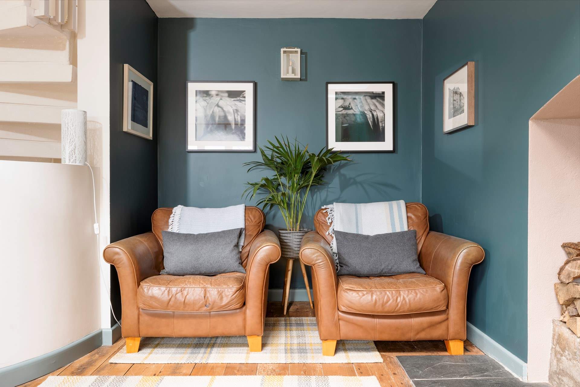 Snuggle up in this private corner with a good book.