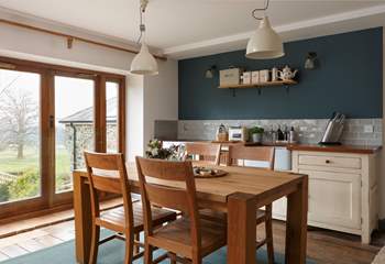 The kitchen is such a welcoming space, which leads into bedroom one.