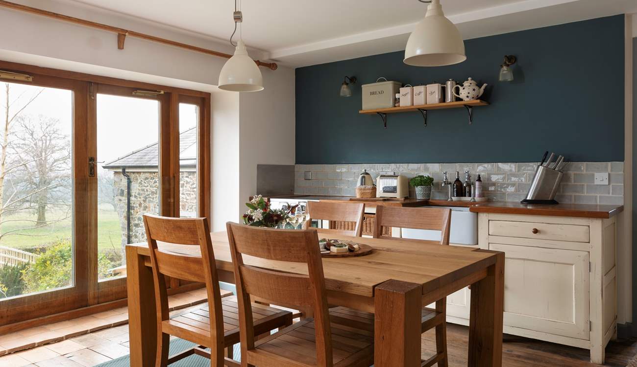 The kitchen is such a welcoming space, which leads into bedroom one.
