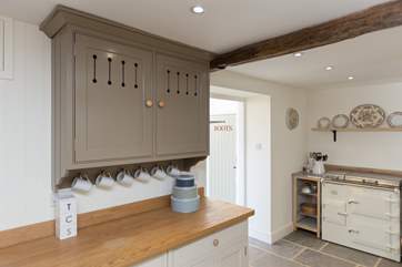 Back downstairs, the boot-room is off the kitchen/dining-room.