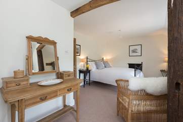 The main bedroom has this lovely little dressing-area to one side.