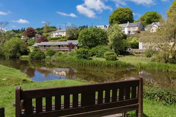 This is the setting for the cottage, at the heart of the Exmoor village of Withypool - Riverview is at the top of the photo.