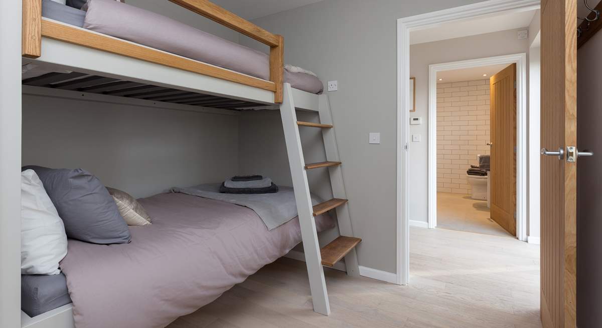 This is the third bedroom with its bespoke hand-built three-foot bunks - perfect for adults as well as for children.
