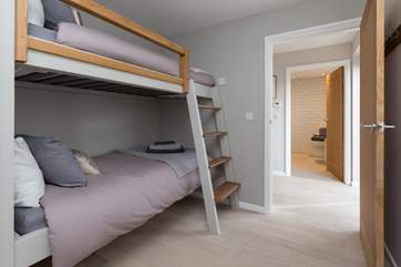 This is the third bedroom with its bespoke hand-built three-foot bunks - perfect for adults as well as for children.