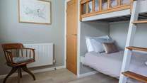 This view of the third bedroom gives you a good idea of how much space there is. The fitted wardrobe offers extra space for the other bedrooms too.