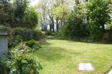 The garden is a good size and mainly enclosed.