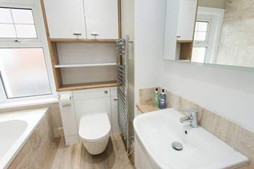 Modern bathroom with under-floor heating.