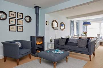 Enjoy a night in by the fire with a glass of wine and a good novel.