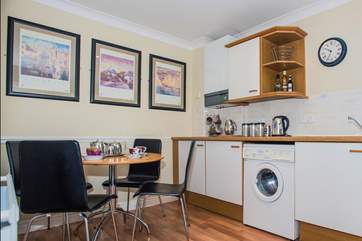 The breakfast table in the well appointed kitchen.