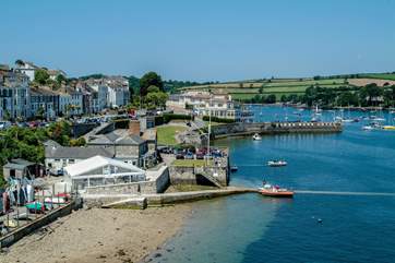 Looking towards the Royal Cornwall Yacht Club from the roof terrace.