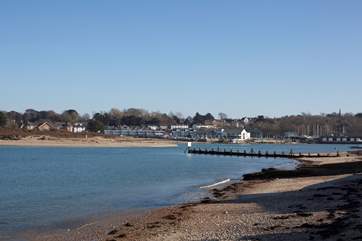 The beach offers excellent views.