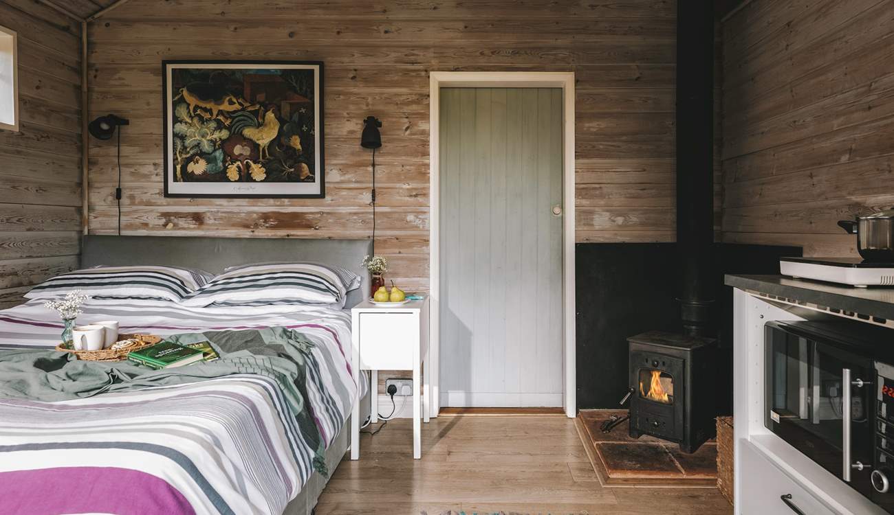 With a comfy king-size bed and warming wood-burner for those out of season escapes.