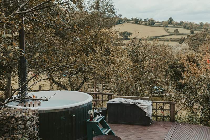 The heavenly hot tub awaits on your secluded terrace...