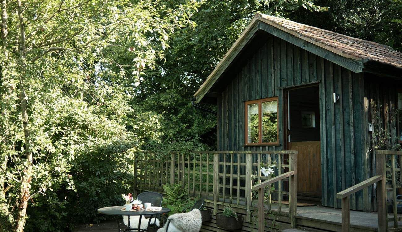 Step out onto your sun-dappled deck. 