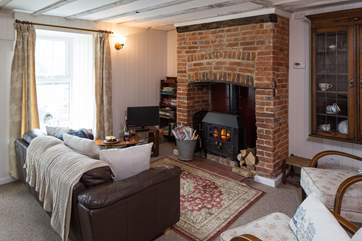There is ample seating in the sitting-room to relax on after a day exploring the Isle of Wight.