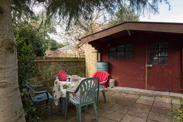 There are plenty of spots in the garden to relax in.