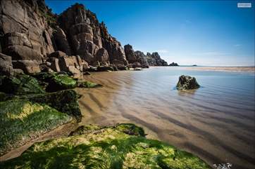 High tide at Treen.