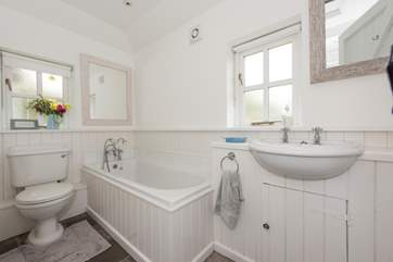 The bathroom.