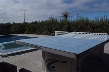 After a swim, what about outdoor table tennis?