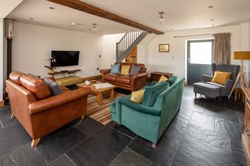 The living-area is perfect for relaxing in after a day out and about exploring.