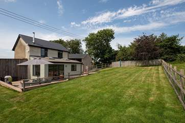 The patio and garden are enclosed making it perfect for letting children and dogs run free.