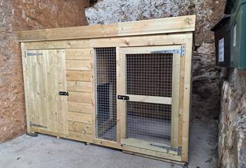Please feel free to use the dog kennel which is purely for guests use.