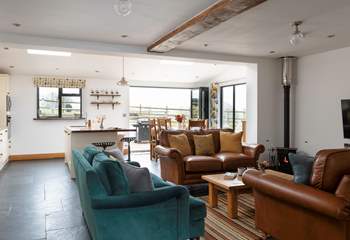 The kitchen living-area is open plan, perfect for a group holiday.