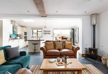 The living-area has a wood-burning stove and the owners provide you with all the logs you will need for your entire stay.