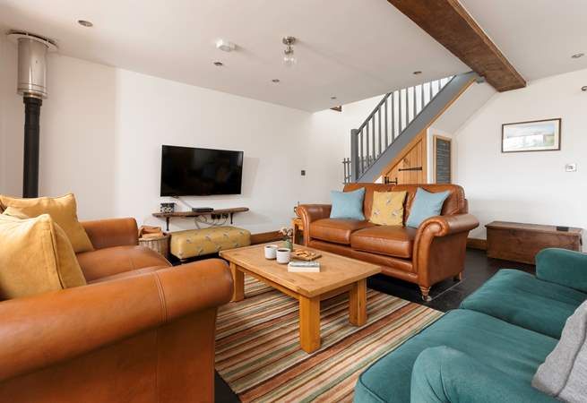 The living-area is perfect for relaxing in after a day out and about exploring.