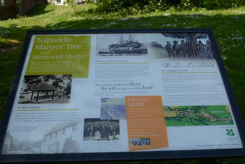 The little village green and memorial shelter gives details of the village's historic past.