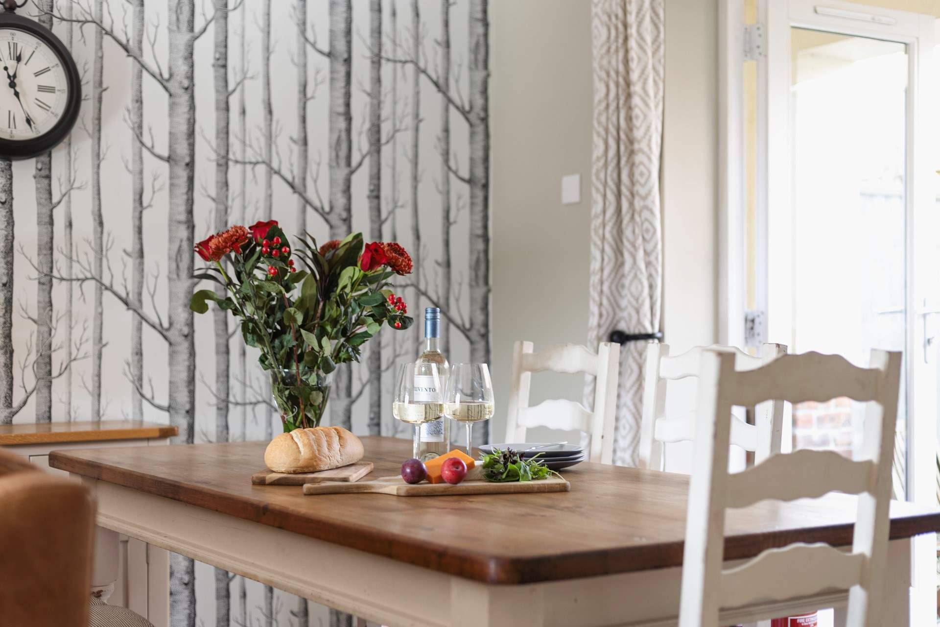 Take a moment to enjoy a leisurely lunch.