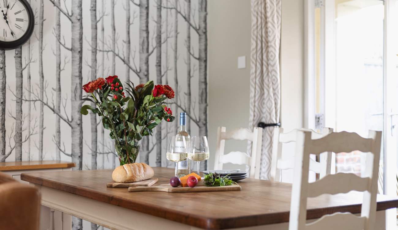 Take a moment to enjoy a leisurely lunch.