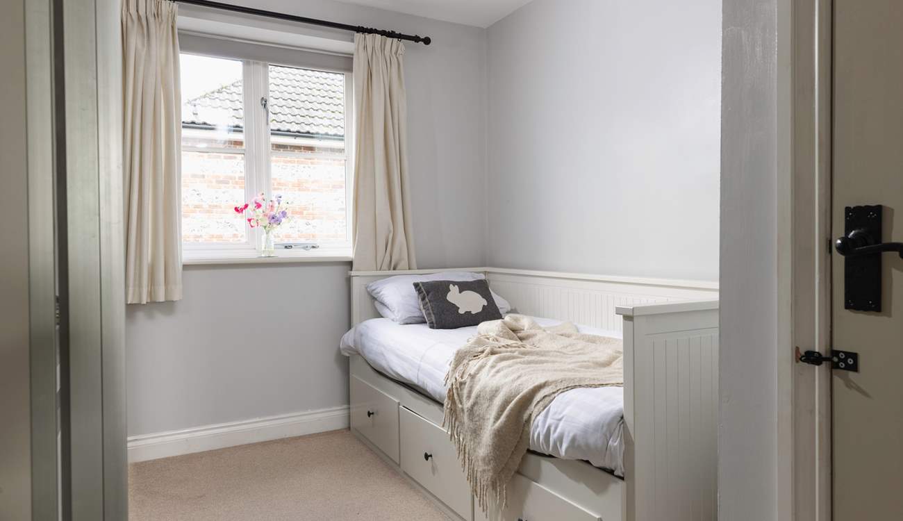 Bedroom 3 is a sweet single.