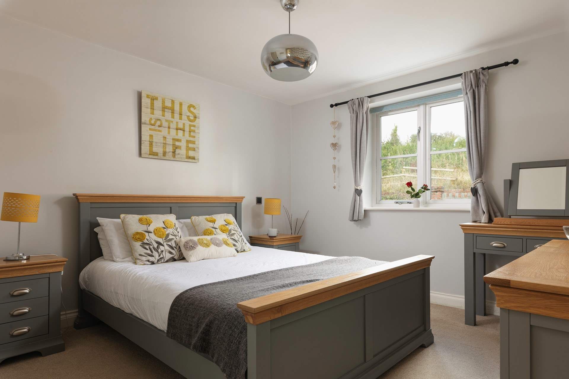 Bedroom 1 has a comfy five-foot bed and en suite shower-room; it is at the back of the cottage.