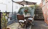 Enjoy summer evenings on the raised terrace. - Thumbnail Image